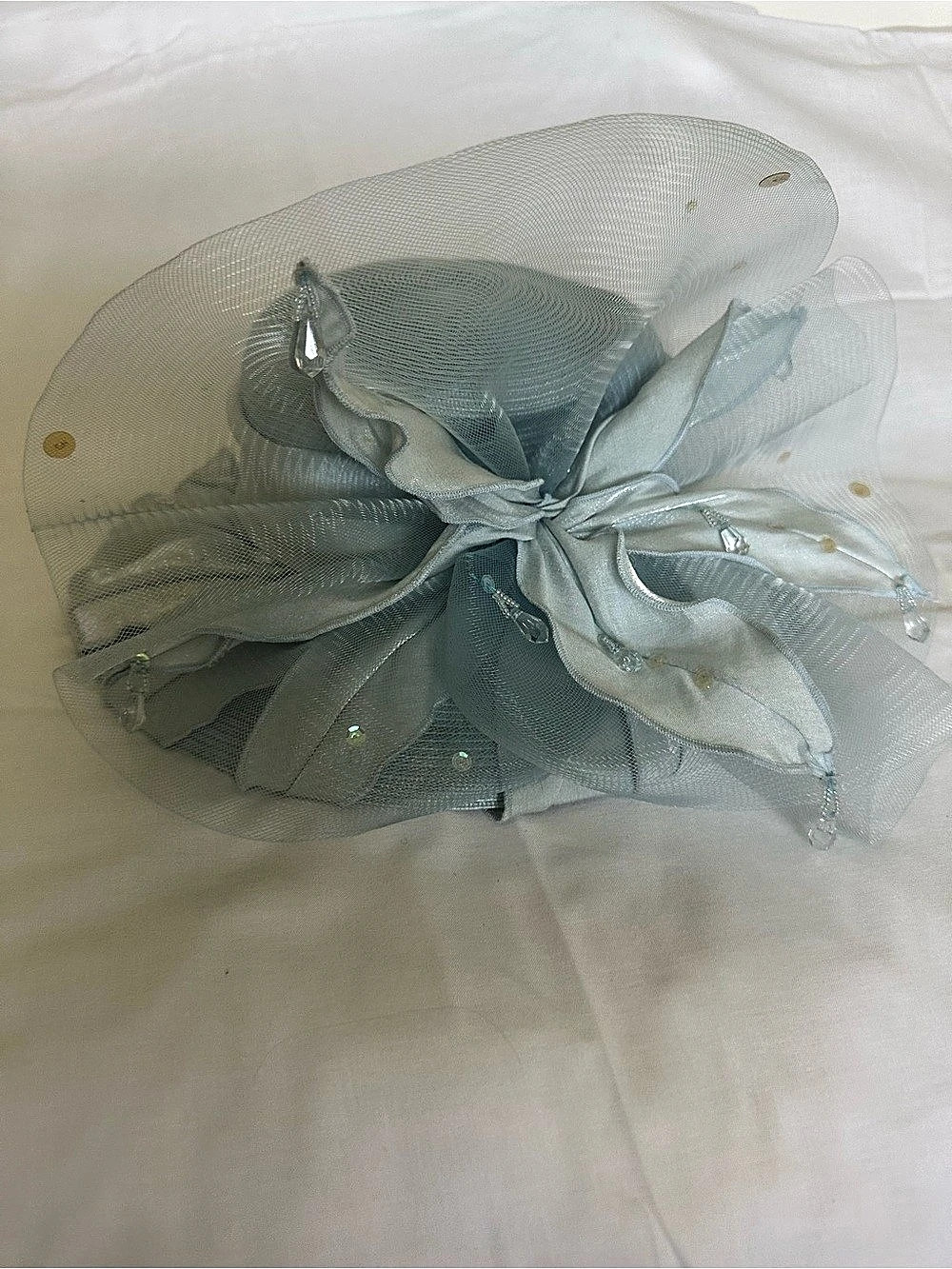 Whittall and Shon Hat Company Women's Blue Veiled Floral Hat